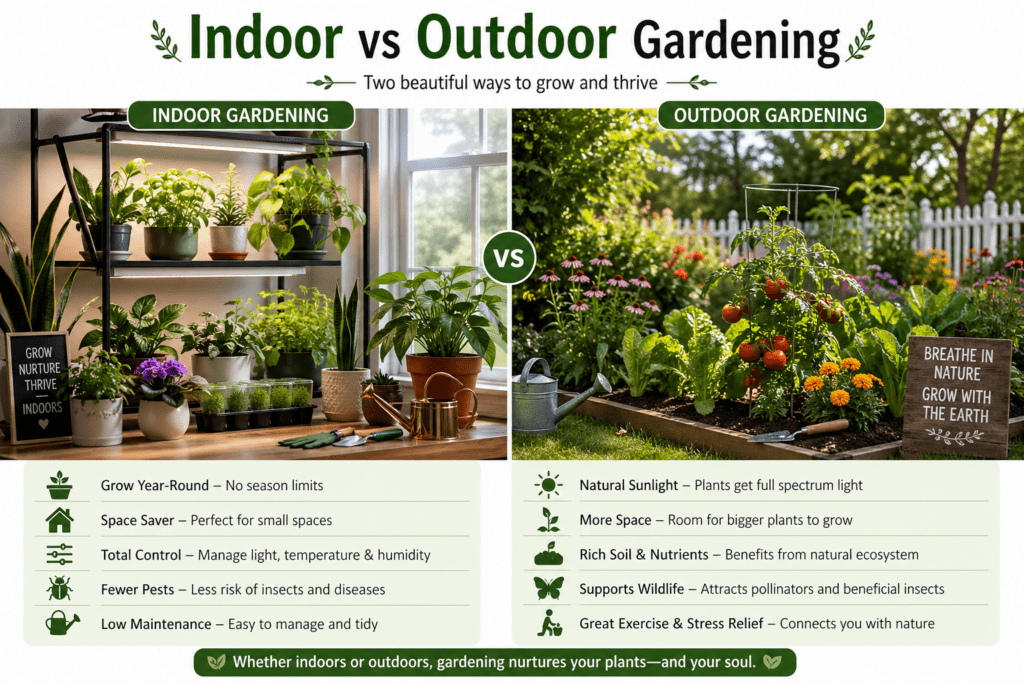 Gardening Indoors Vs Gardening Outside: Does It Really Make A Difference? 6 Indoor vs Outdoor Gardening
