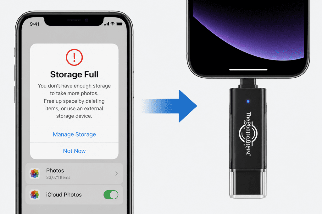 Photostick Omni Vs Infinitikloud (2026): Which One Actually Works? 7 How to fix iPhone storage full without iCloud using PhotoStick Omni.