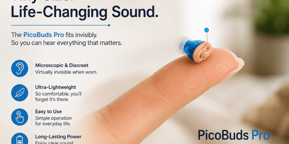Picobuds Pro Review (2026): Is This Invisible Hearing Amplifier Actually Worth It? 5 PicoBuds Pro invisible hearing amplifier resting on a finger