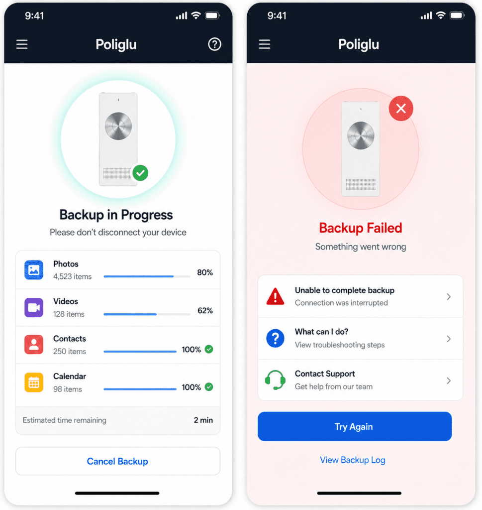 Poliglu app loading failure on Android