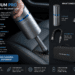 Cleanuum Pro portable handheld vacuum with accessories and carrying bag