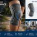 Kneedder neoprene compression knee brace with lateral reinforcements