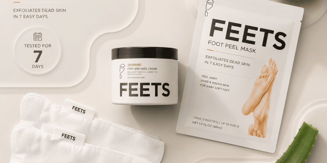 Foot Peel Mask By Feets Review: What No One Tells You First 5 Foot Peel Mask by FEETS plant-based foot exfoliation treatment booties