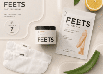 Foot Peel Mask by FEETS plant-based foot exfoliation treatment booties