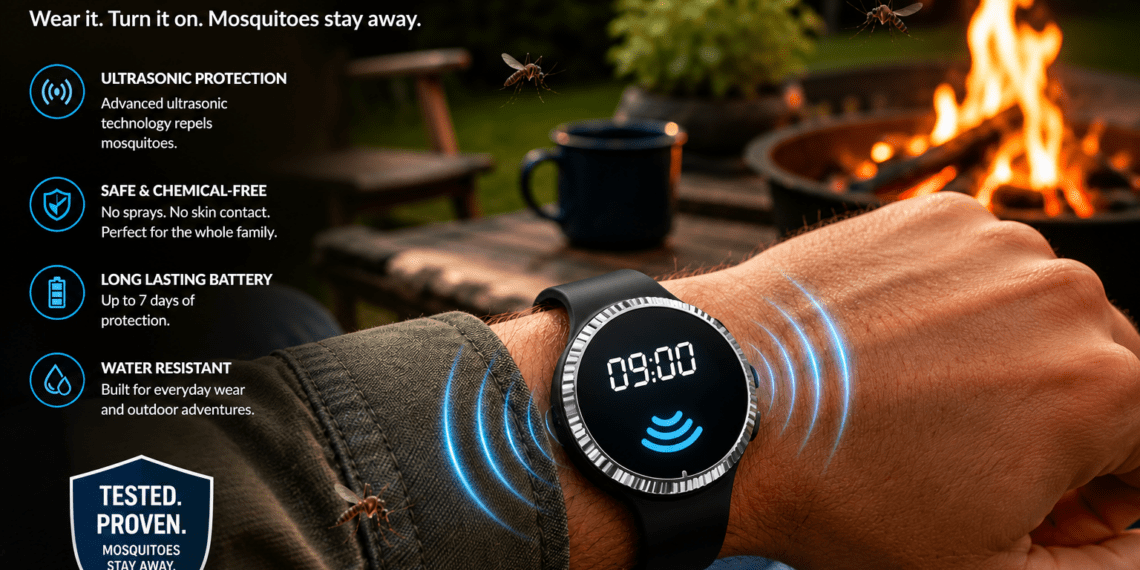 Mosqinux Watch Review: We Found The Cdc'S Verdict. Read This First. 5 Mosqinux Watch being tested outdoors for mosquito repelling