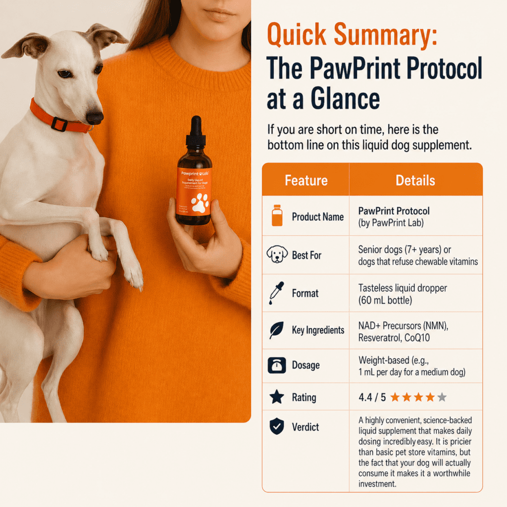 Pawprint Protocol Review (2026): Does This Liquid Dog Supplement Actually Work? 6 Quick Summary: The PawPrint Protocol at a Glance