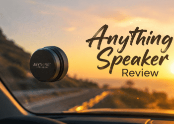 Anything Speaker bone conduction device attached to a car windshield.