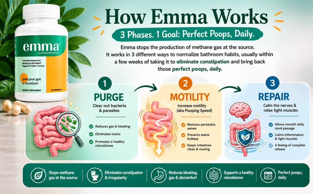 How Emma Relief works in the gut over 30 days.