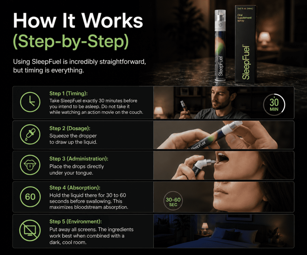 Using SleepFuel is incredibly straightforward, but timing is everything.