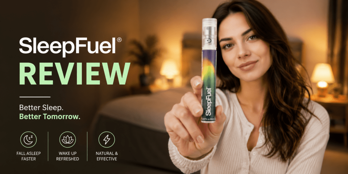 Sleepfuel Review (2026): I Tracked My Sleep For 30 Days—Here Is The Truth 5 Author holding a bottle of SleepFuel liquid sleep drops in the bedroom.