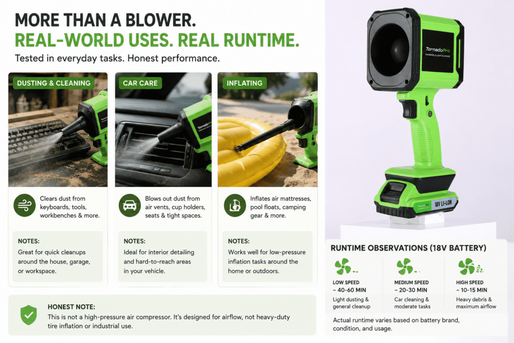 TornadoPro Handheld Leaf Blower Review (2026): Powerful Gadget or Overhyped Toy?