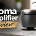 Aroma Amplifier waterless diffuser review unit on a kitchen counter.