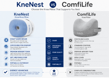 KneNest vs ComfiLife knee pillow side by side comparison