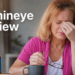 Office worker experiencing digital eye strain before using Lumineye drops.