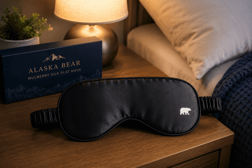 Alaska Bear Mulberry Silk Flat Mask