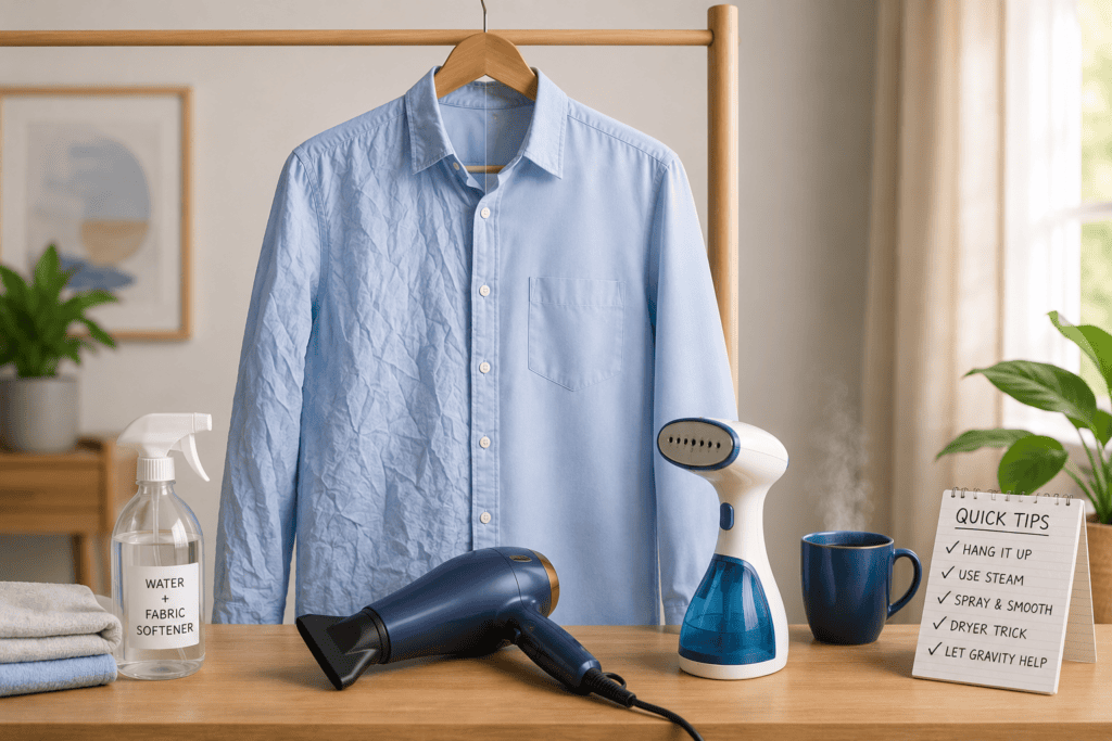 How to De-Wrinkle Clothes Without an Iron