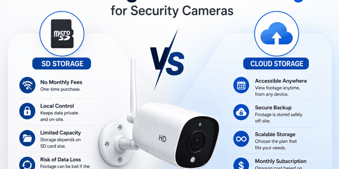 SD card vs cloud storage security camera